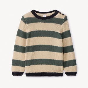 Pull manches longues en tricot à rayures pour bébé garçon 