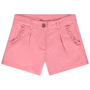 Short en twill avec poches volantées pour fille 