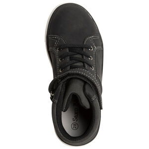 Bottillons noirs à lacets et scratch pour garçon 