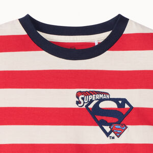 T-shirt manches courtes rayé Superman Warner garçon 