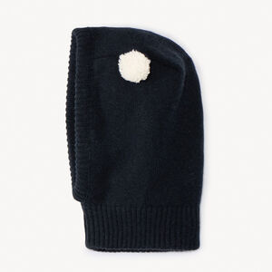 Cagoule en tricot doublé et pompons ludiques bébé garçon  