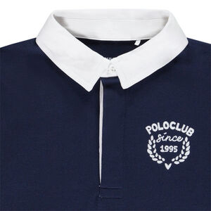 Polo manches longues brodé et bicolore pour garçon 