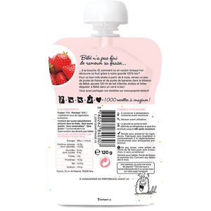 Gourde à la fraise bio - 120g 