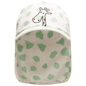 Casquette protège-nuque imprimé girafe + broderie 3D mat pour bébé garçon 