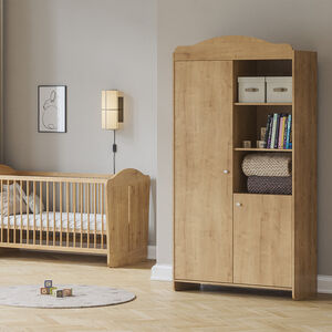 Armoire 2 portes Megève aspect chêne 