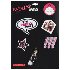 Lot de 5 patchs brodés à coudre pour fille 