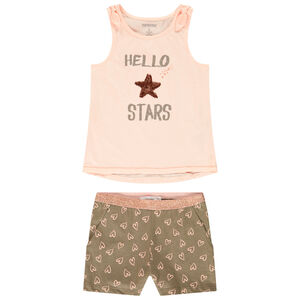 Ensemble de plage débardeur + short pour fille 