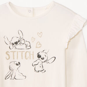 T-shirt manches longues Stitch Disney pour bébé fille 