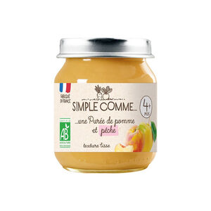 Petit pot pomme et pêche bio 125 g 