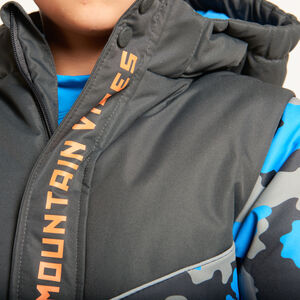 Combinaison de ski imprimé camouflage pour garçon  