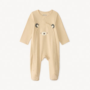 Dors-bien manches longues en nid d'abeille motifs ourson pour bébé garçon 