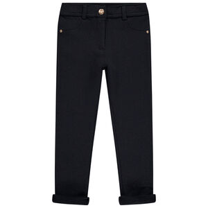 Pantalon uni en molleton pour fille  