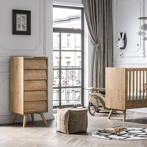 Commode Vintage Chiffonnier - Chêne 