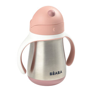 Tasse paille en inox 250 ml - Old Pink 