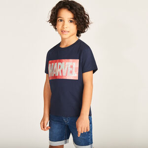 T-shirt manches courtes print lenticulaire Avengers Marvel pour garçon 