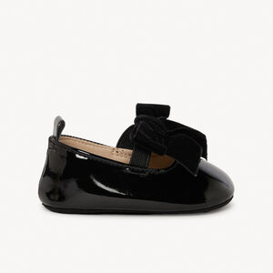 Babies vernis à nœud en velours pour bébé fille 