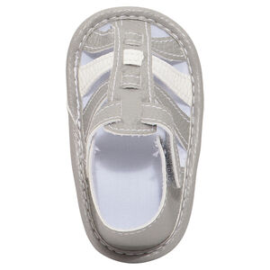 Nu-pieds aspect cuir avec ouverture à scratch 