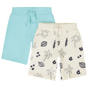 Lot de 2 bermudas fantaisie en jersey pour garçon 