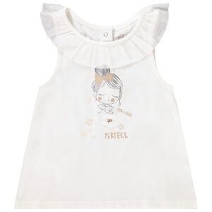 Débardeur avec collerette en tulle pour bébé fille 