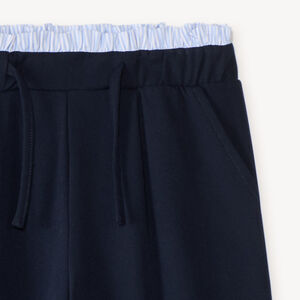 Pantalon fille large en flanelle avec empiècement à la taille 