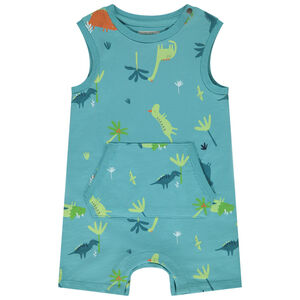 Combinaison courte en maille imprimé dinosaures pour bébé garçon 