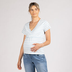 T-shirt de grossesse et d'allaitement manches courtes croisé 