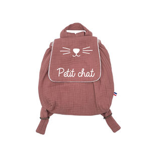 Sac à dos Petit chat - Vieux rose 