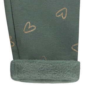 Legging contrecollé en sherpa imprimé pour fille 