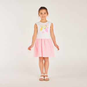 Robe effet 2-en-1 imprimé citron pour fille 