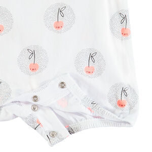 Combinaison courte à cerises all-over pour bébé fille 