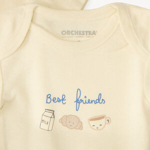 Lot de 7 bodies uni imprimé fantaisie pour bébé  