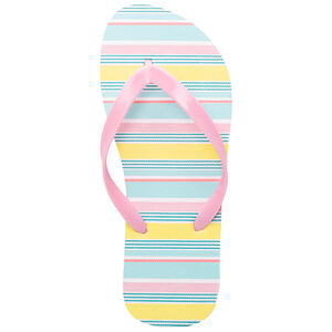 Tongs à rayures multicolores pour fille avec lanière selon l'âge 