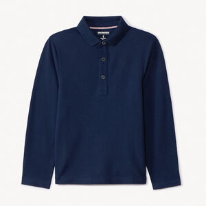Polo manches longues uni pour garçon  