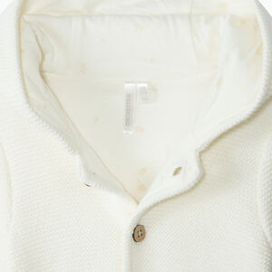 Veste à capuche en tricot uni pour bébé 