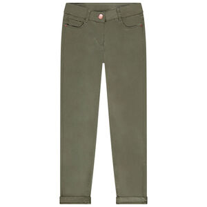 Pantalon slim en twill uni fille 
