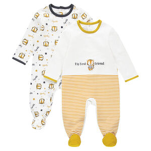 Lot de 2 dors-bien en molleton avec tigres printés 