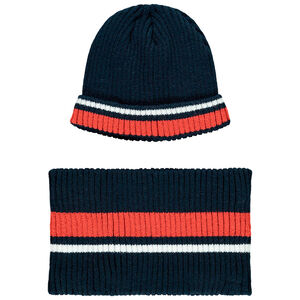 Ensemble bonnet et snood doublés sherpa pour enfant garçon 