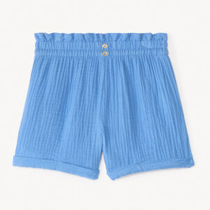 Short uni en double gaze pour fille 