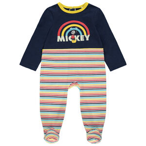 Dors-bien en jersey à rayures et print Mickey Disney 
