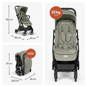 Poussette voyage Fly N Care ultra compact Sage Green 