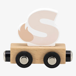 Lettre "S" en bois pour train coloré 