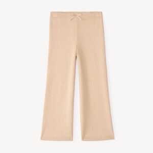 Legging fille coupe flare en tricot côtelé 