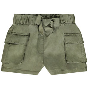 Short style cargo en lyocell avec poches pour fille 