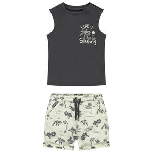 Ensemble 2 pièces avec bermuda imprimé pour bébé garçon 
