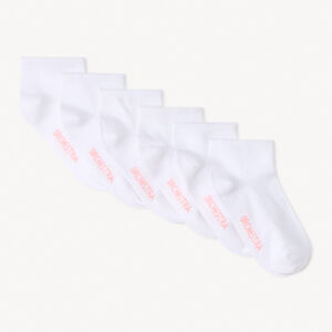 Lot de 6 paires de chaussettes courtes unies pour bébé fille 