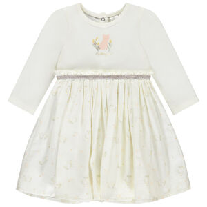 Robe body manches longues effet 2 en 1 pour bébé fille 