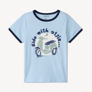 T-shirt manches courtes print scooter pour bébé garçon  