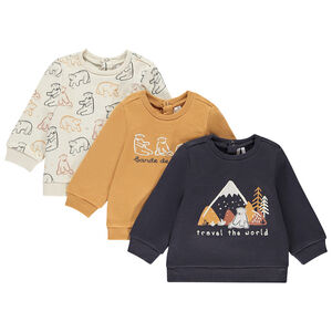 Lot de 3 sweats molleton fantaisie pour bébé garçon 