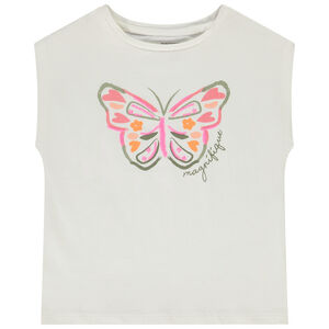 T-shirt manches courtes motif en cording fille 