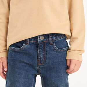 Jean slim en denim avec coutures contrastées pour garçon 